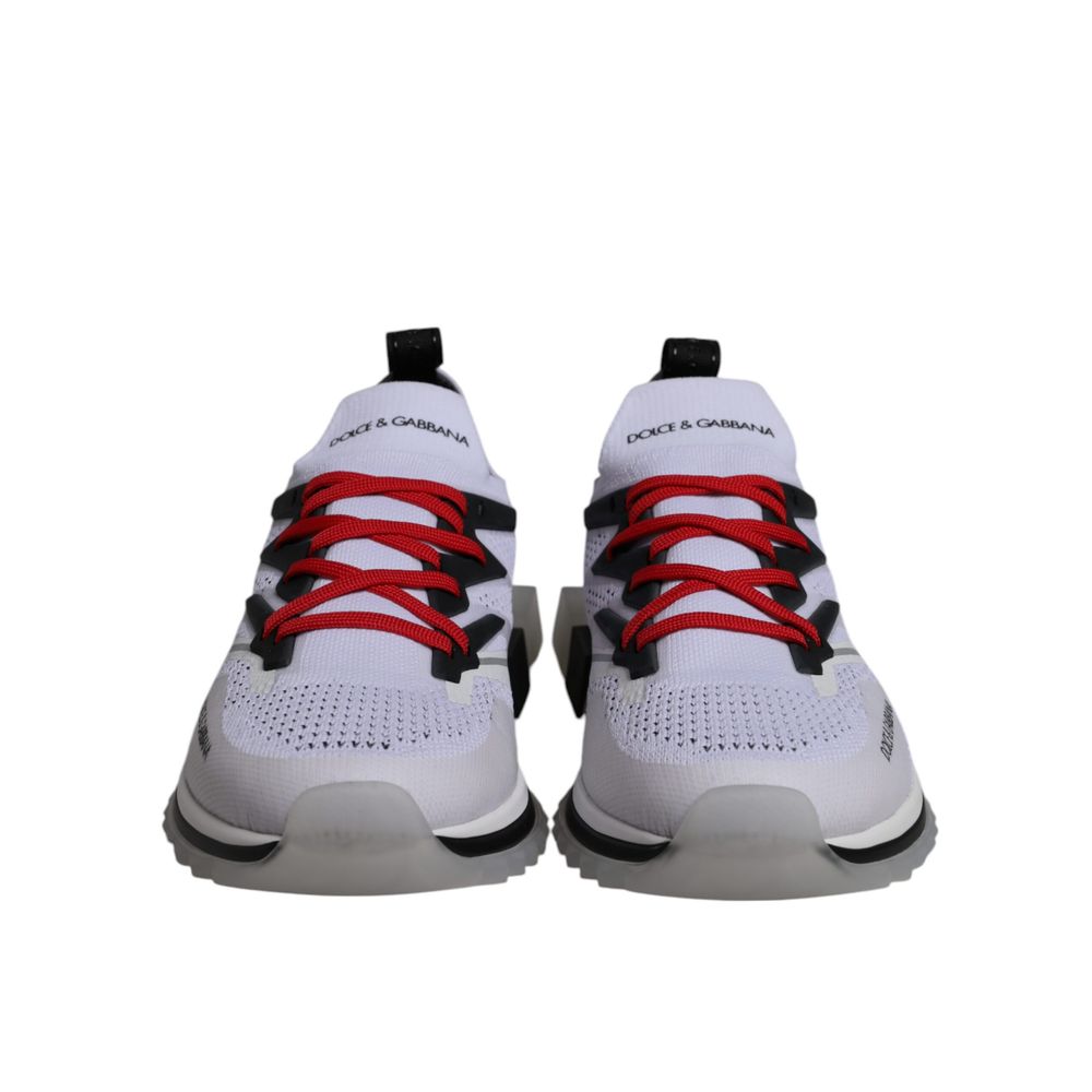 Dolce &amp; Gabbana Black And White Polyester Athletic Sneakers