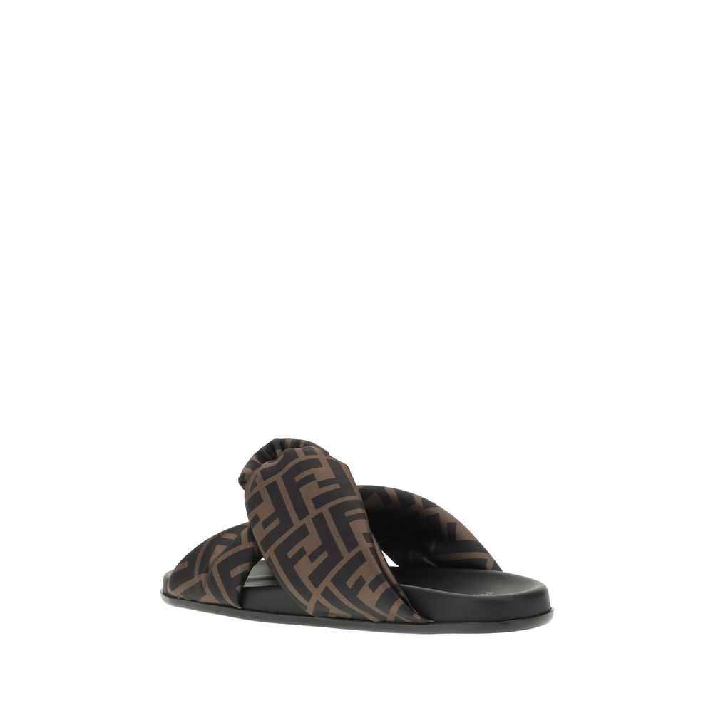Fendi Multicolor Elastane Flat Sandals