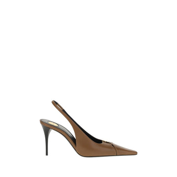 Saint Laurent Brown Lamb Ovis Aries Aries Pumps