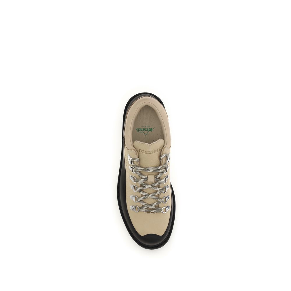 Diemme Beige Calf Leather Bos Taurus Lace-Up Boots