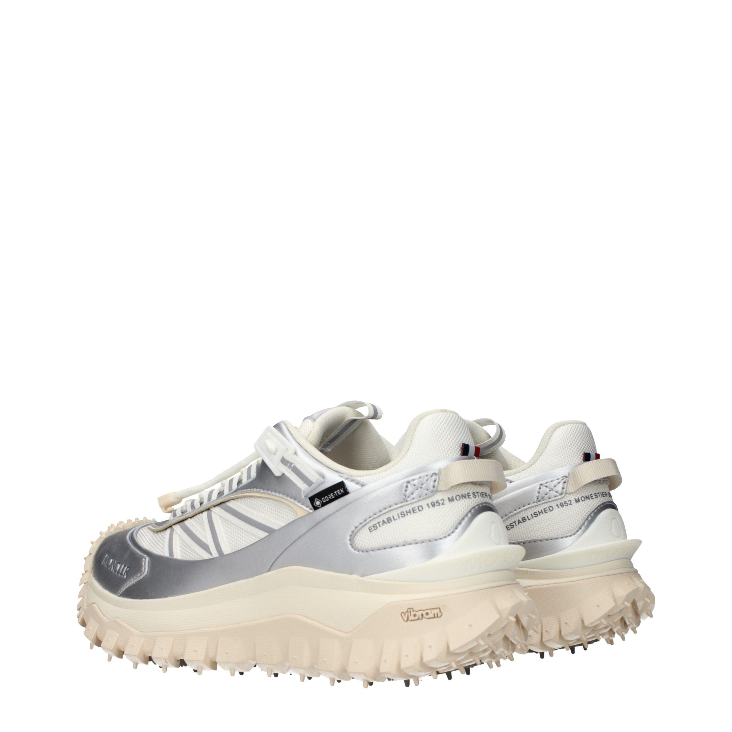 Moncler Gray Fabric Athletic Sneakers
