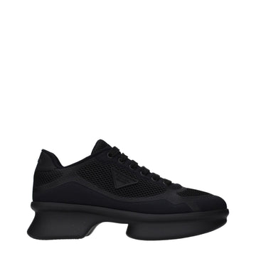 Prada Black Fabric Low Top Sneakers