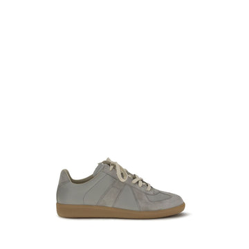 Maison Margiela Gray Calf Leather Bos Taurus Low Top Sneakers