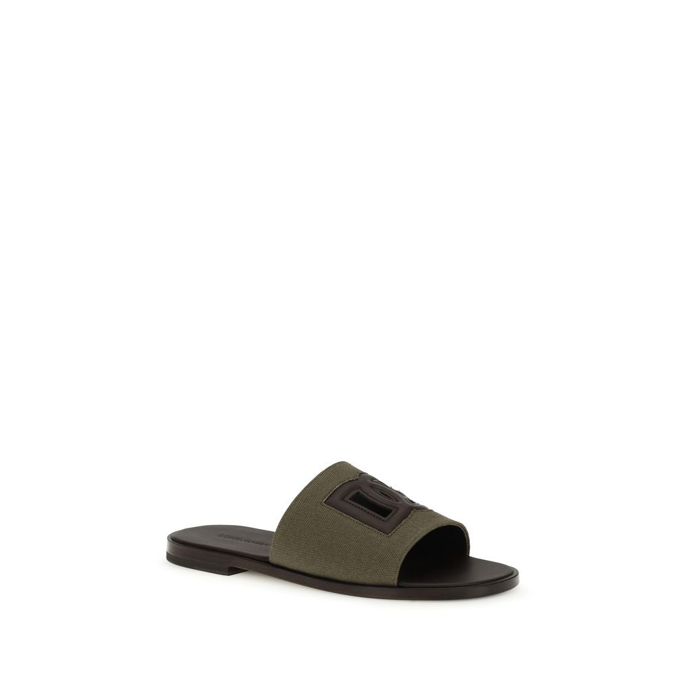 Dolce & Gabbana Bicolor Cotton Sandals