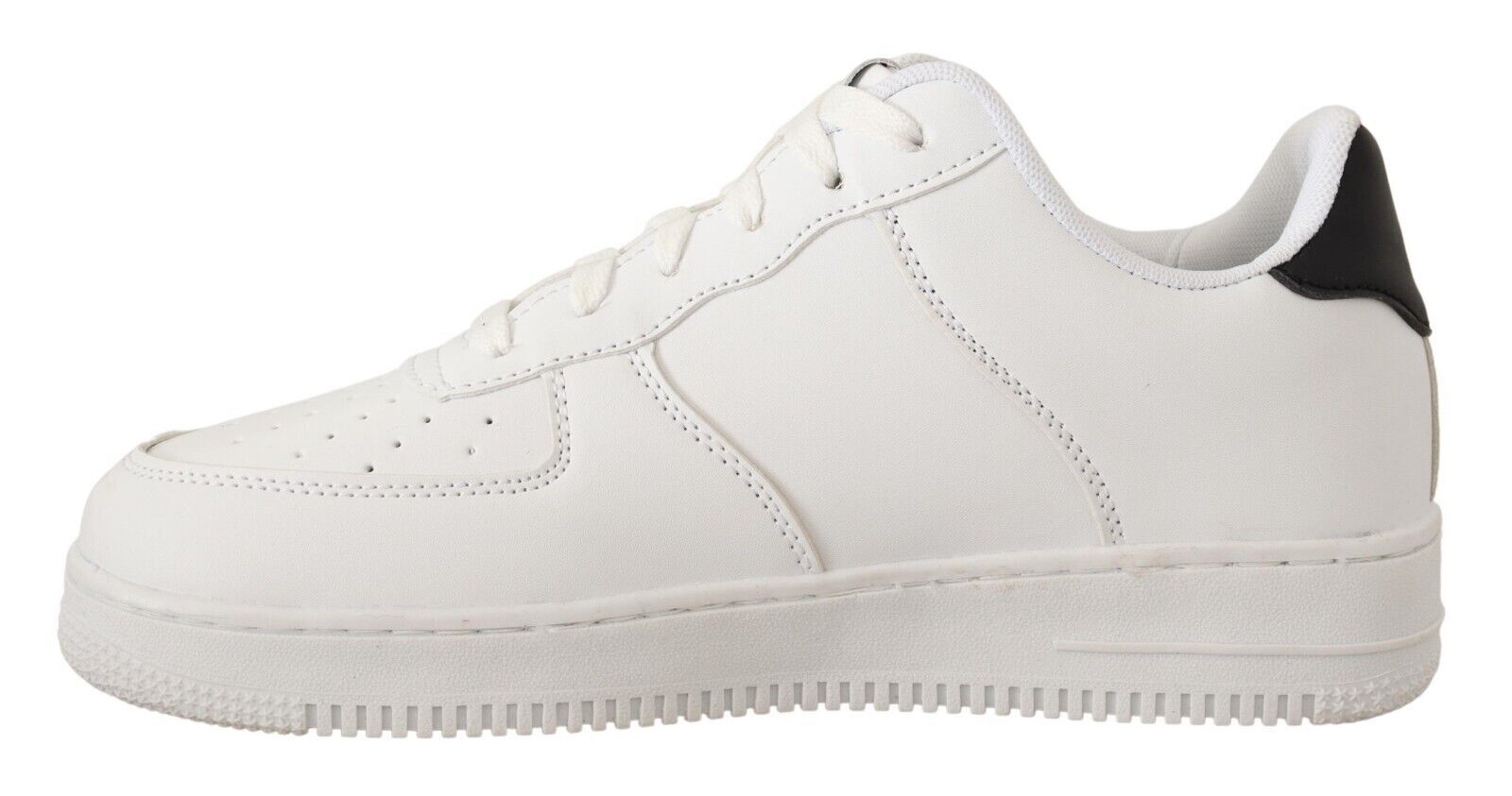 Baskets montantes en cuir blanc perforé SIGNS pour hommes
