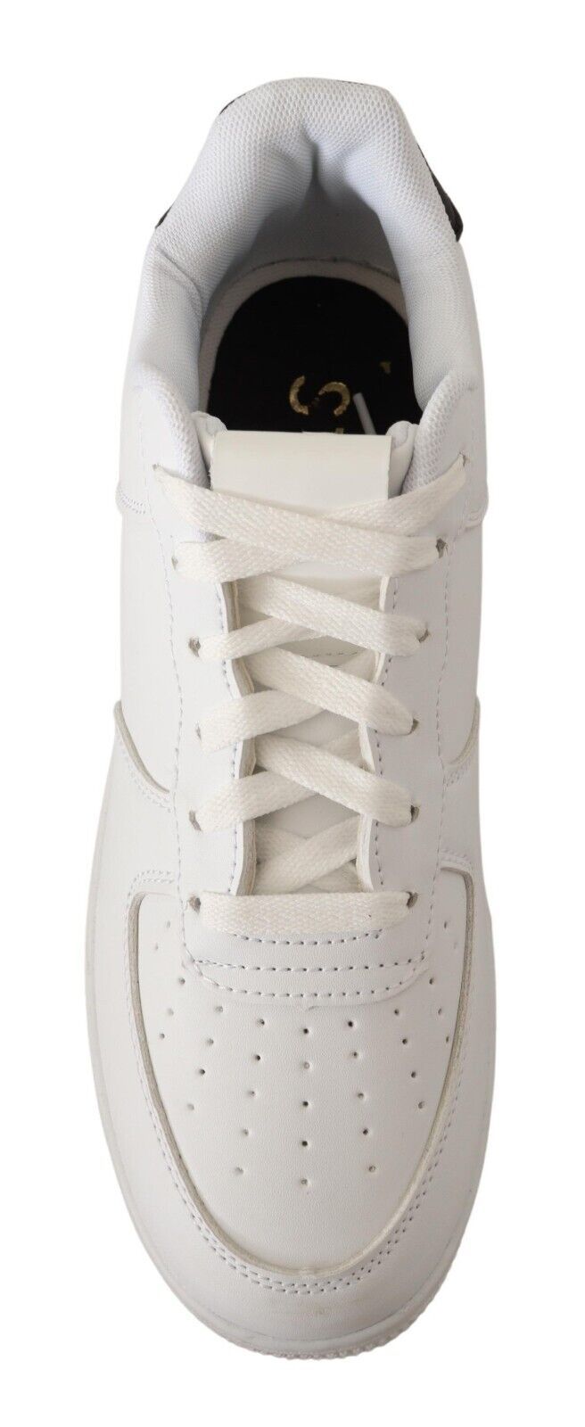 Baskets montantes en cuir blanc perforé SIGNS pour hommes