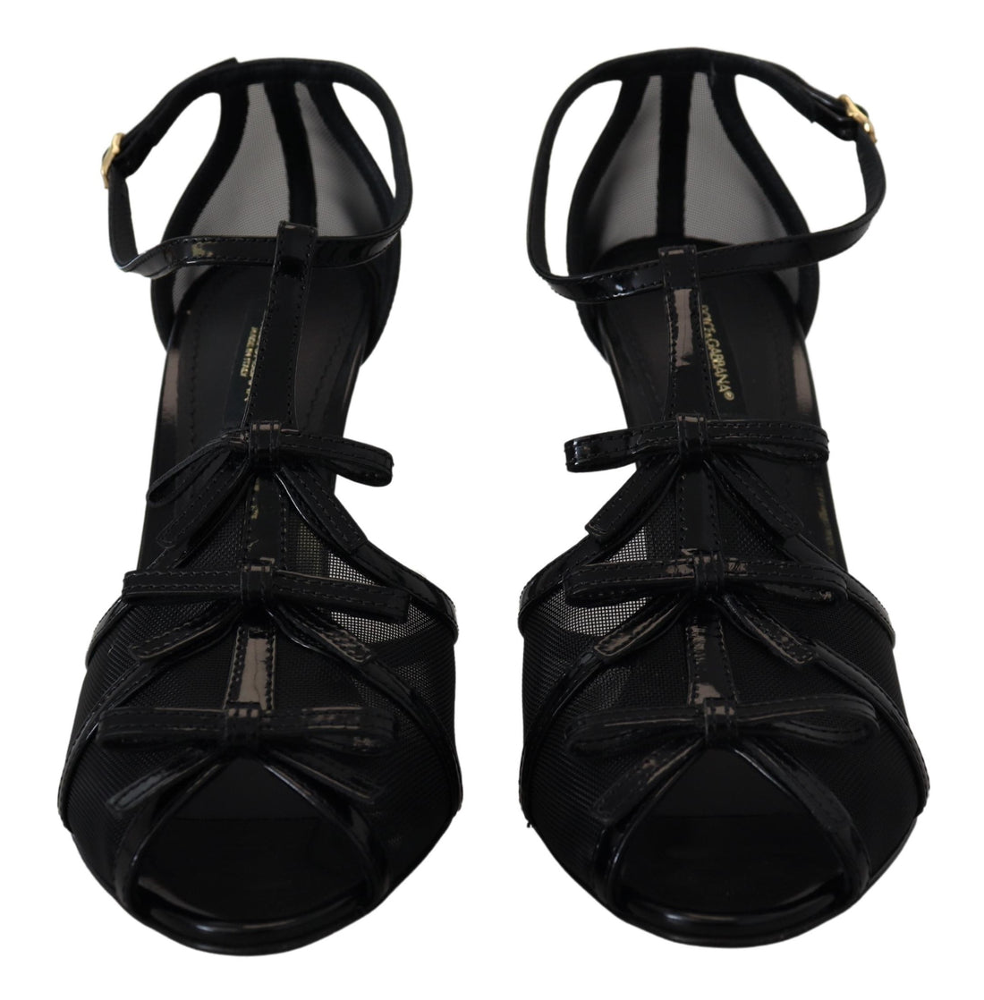 Dolce &amp; Gabbana Black Stiletto High Heels Sandals Shoes