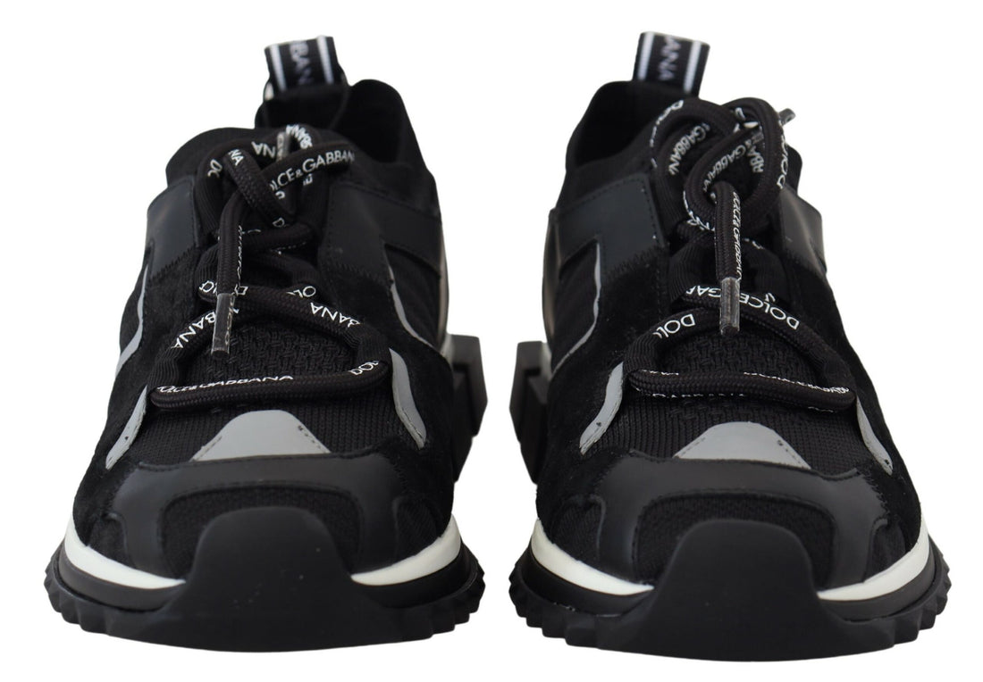 Dolce &amp; Gabbana Black Mesh Sorrento Trekking Sneakers Shoes