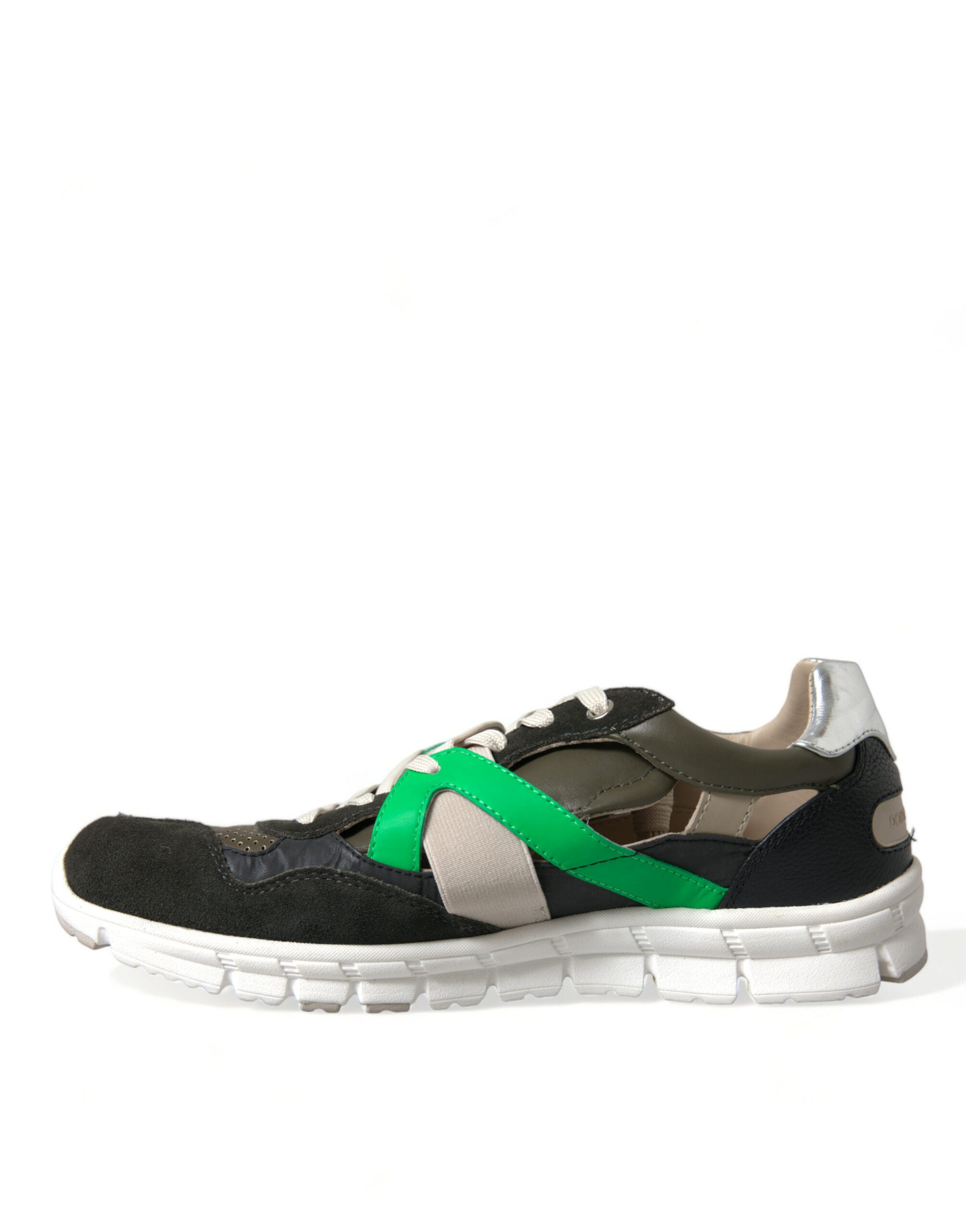 Dolce &amp; Gabbana Multicolor Leather Suede Low Top Sneakers Shoes