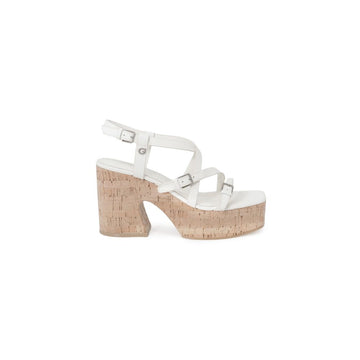 Escarpins à talons hauts en cuir beige Guess