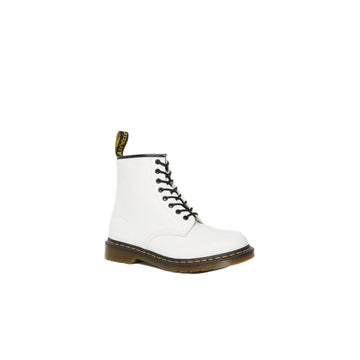 Bottes Dr. Martens blanches en cuir à lacets