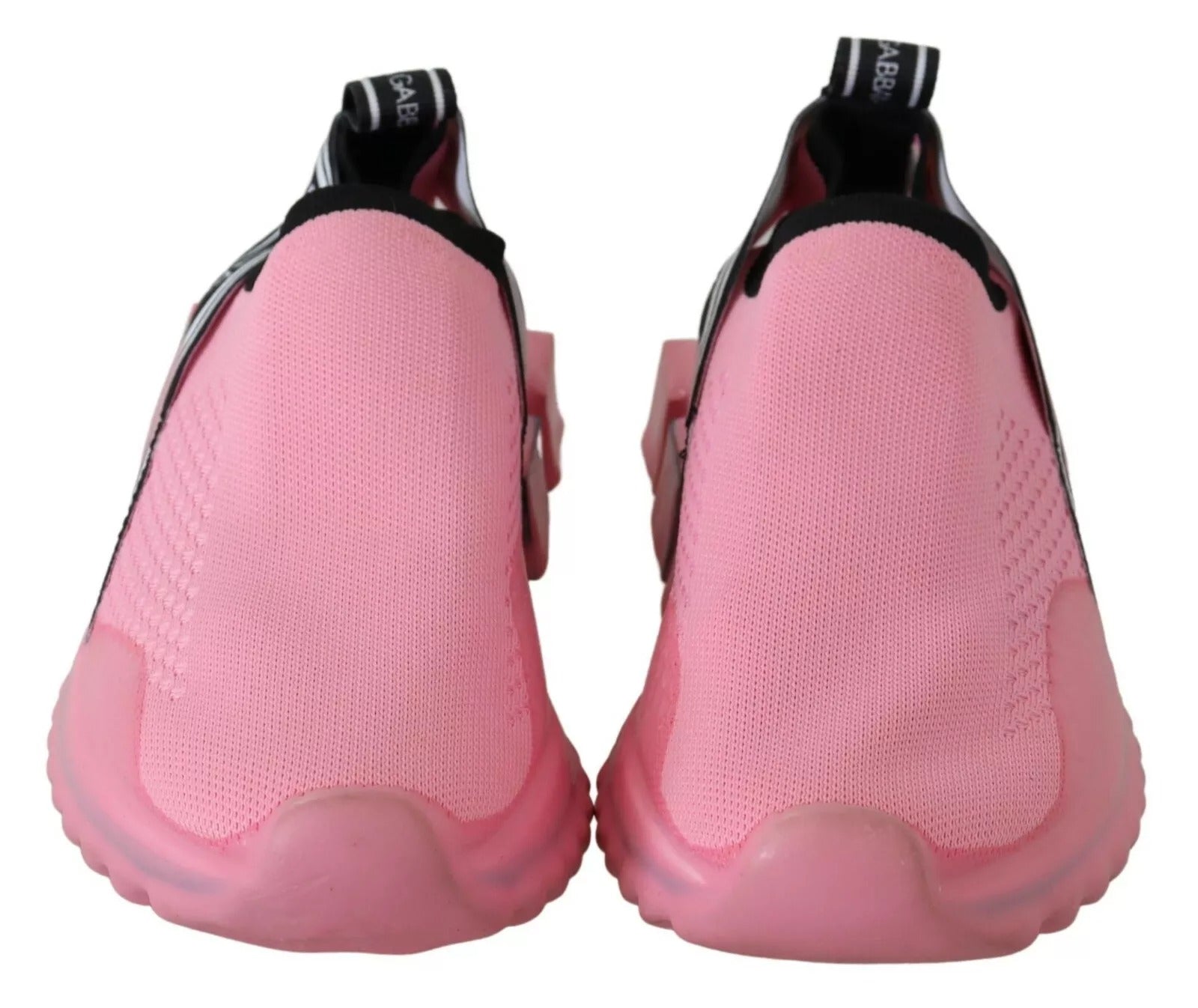 Dolce &amp; Gabbana Pink Low Top Sorrento Sneakers Slip On Casual Shoes
