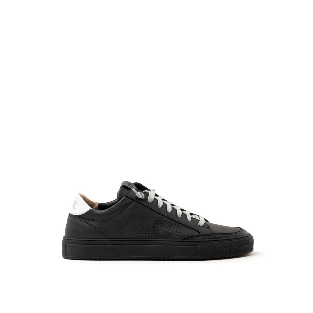 Baskets de sport en cuir noir P448