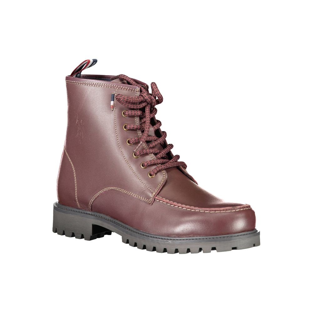 U.S. POLO ASSN. Red Leather Men's Ankle Boot