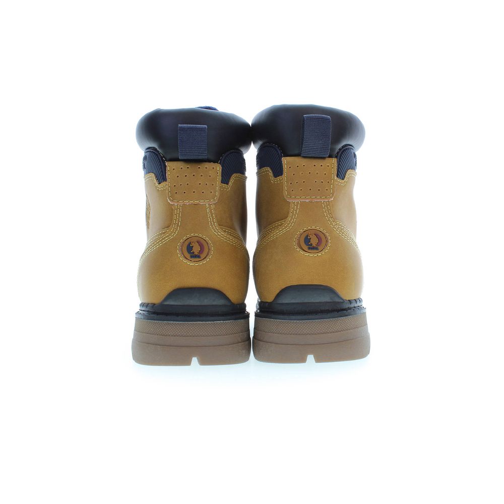 U.S. POLO ASSN. Beige Polyurethane Men Ankle Boot
