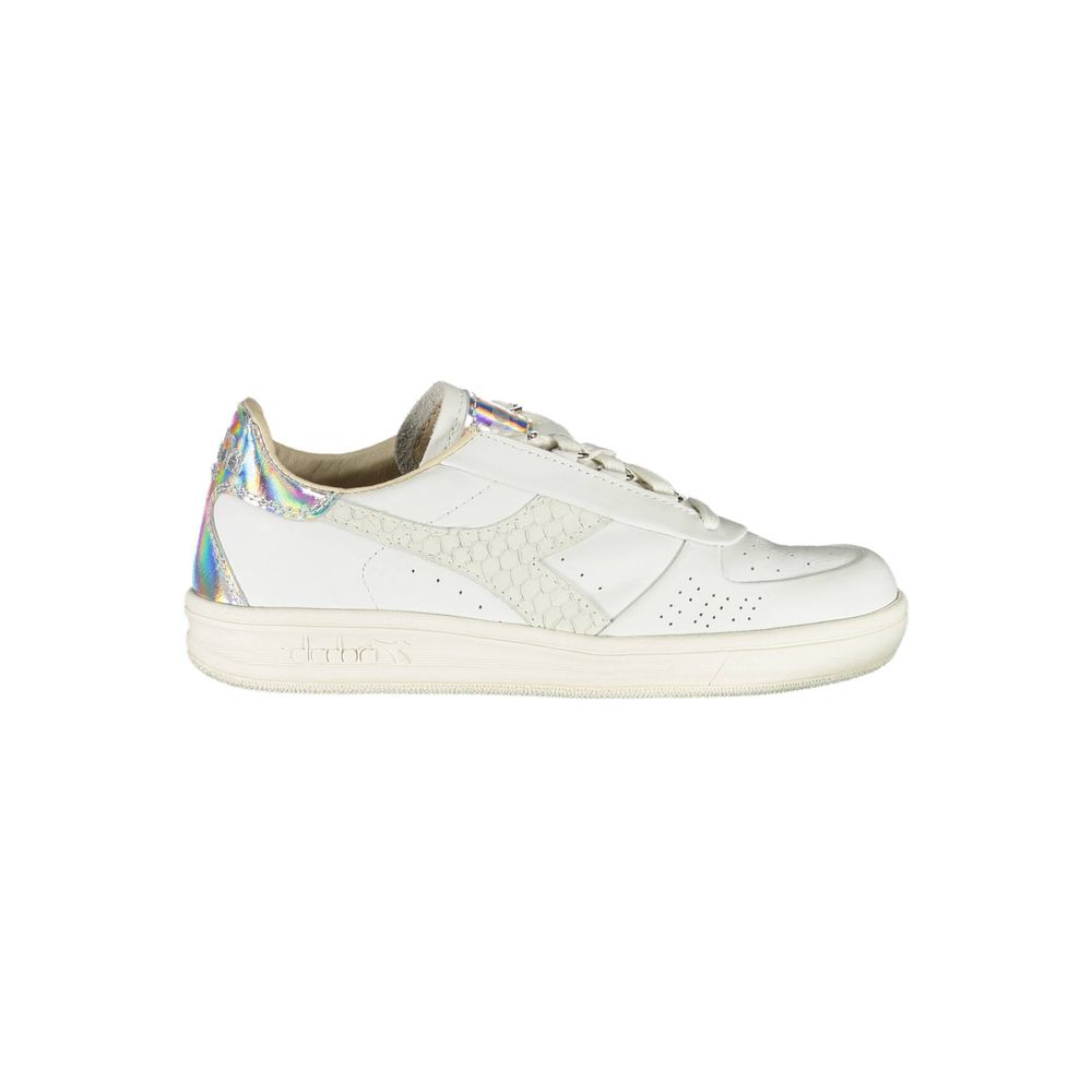 Baskets Diadora en cuir blanc pour femme