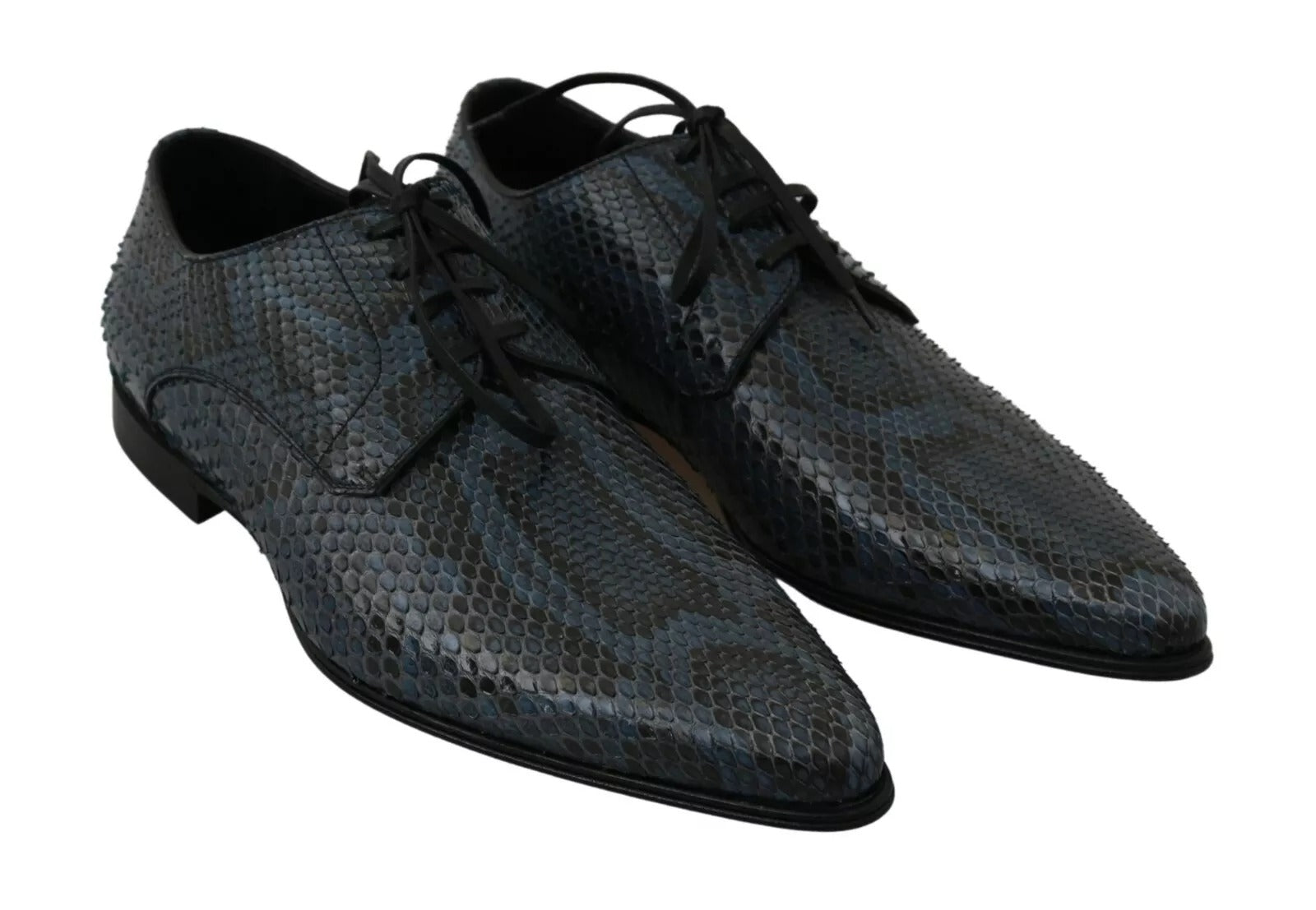 Chaussures Dolce &amp; Gabbana en cuir de python bleu effet serpent