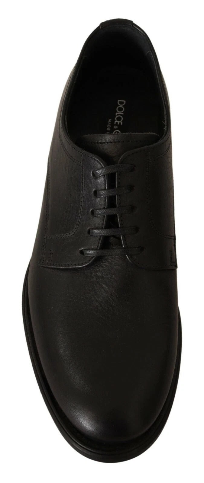 Dolce &amp; Gabbana Black Lace Up Leather Men's Formal Derby Shoes