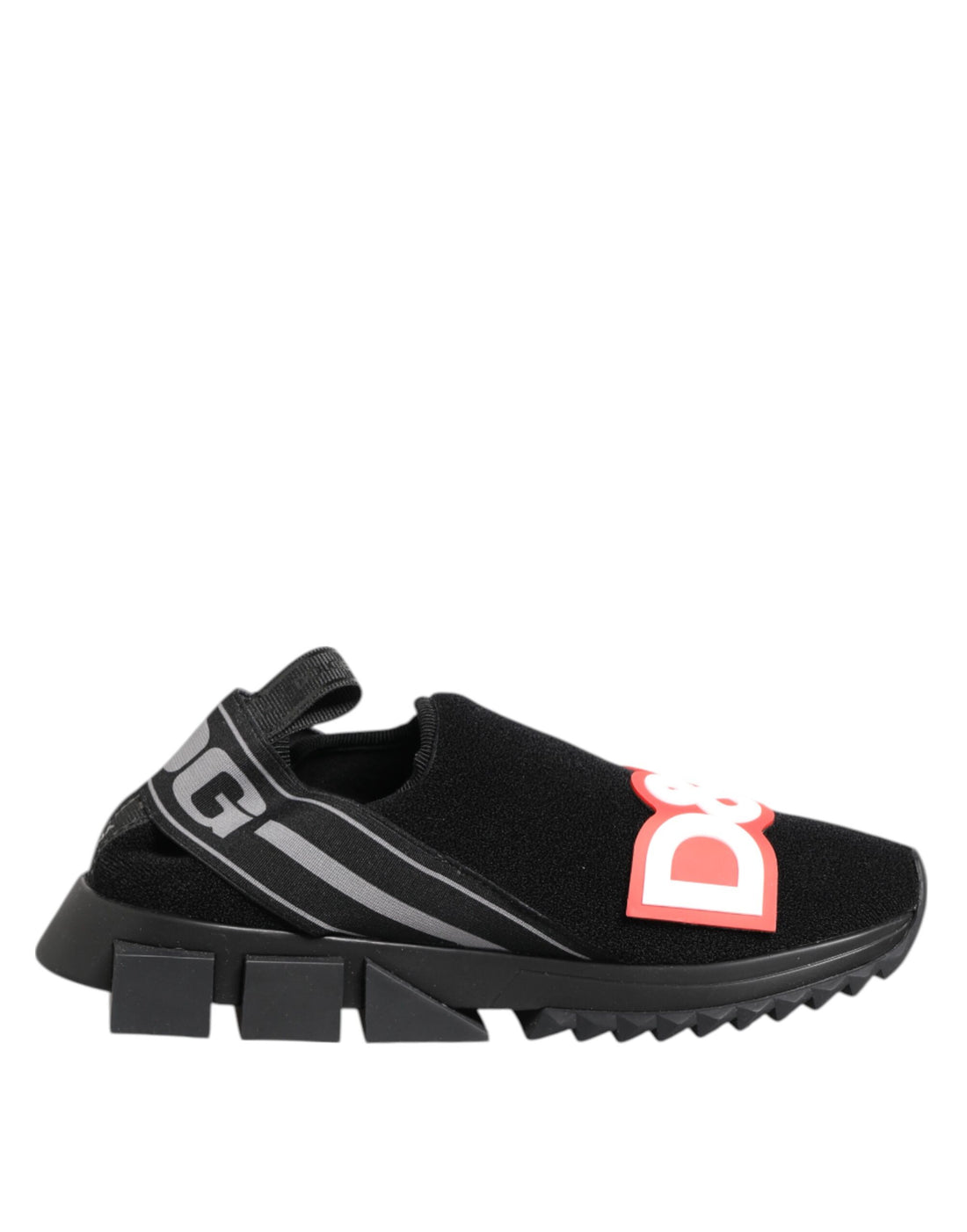 Dolce &amp; Gabbana Black Gray Slip On Sorrento Sneakers Shoes