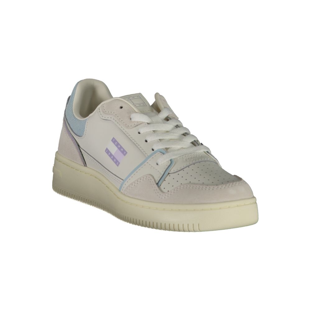 Tommy Hilfiger White Polyester Low Top Sneakers