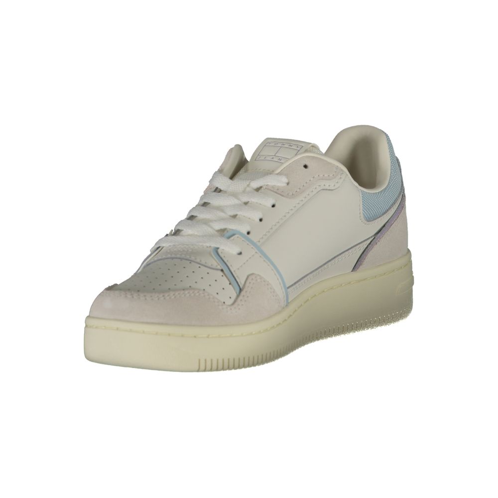 Tommy Hilfiger White Polyester Low Top Sneakers