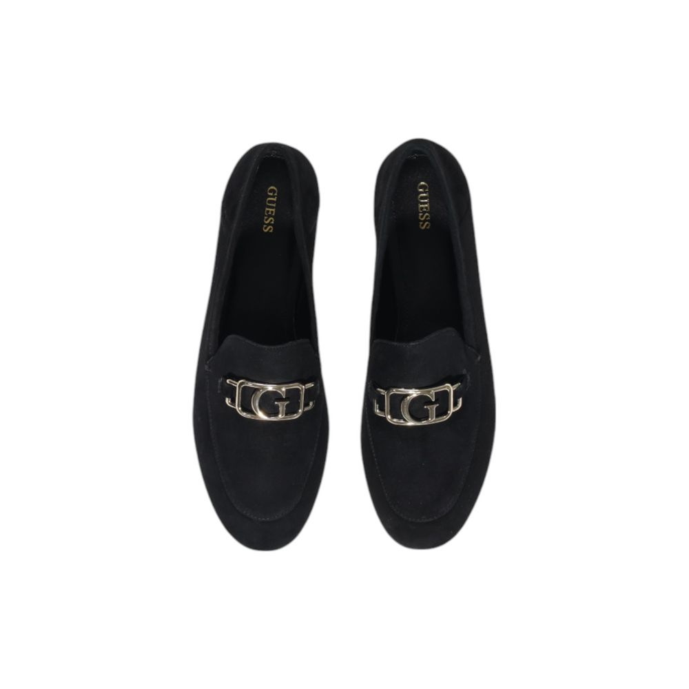 Escarpins à plateforme en cuir noir Guess