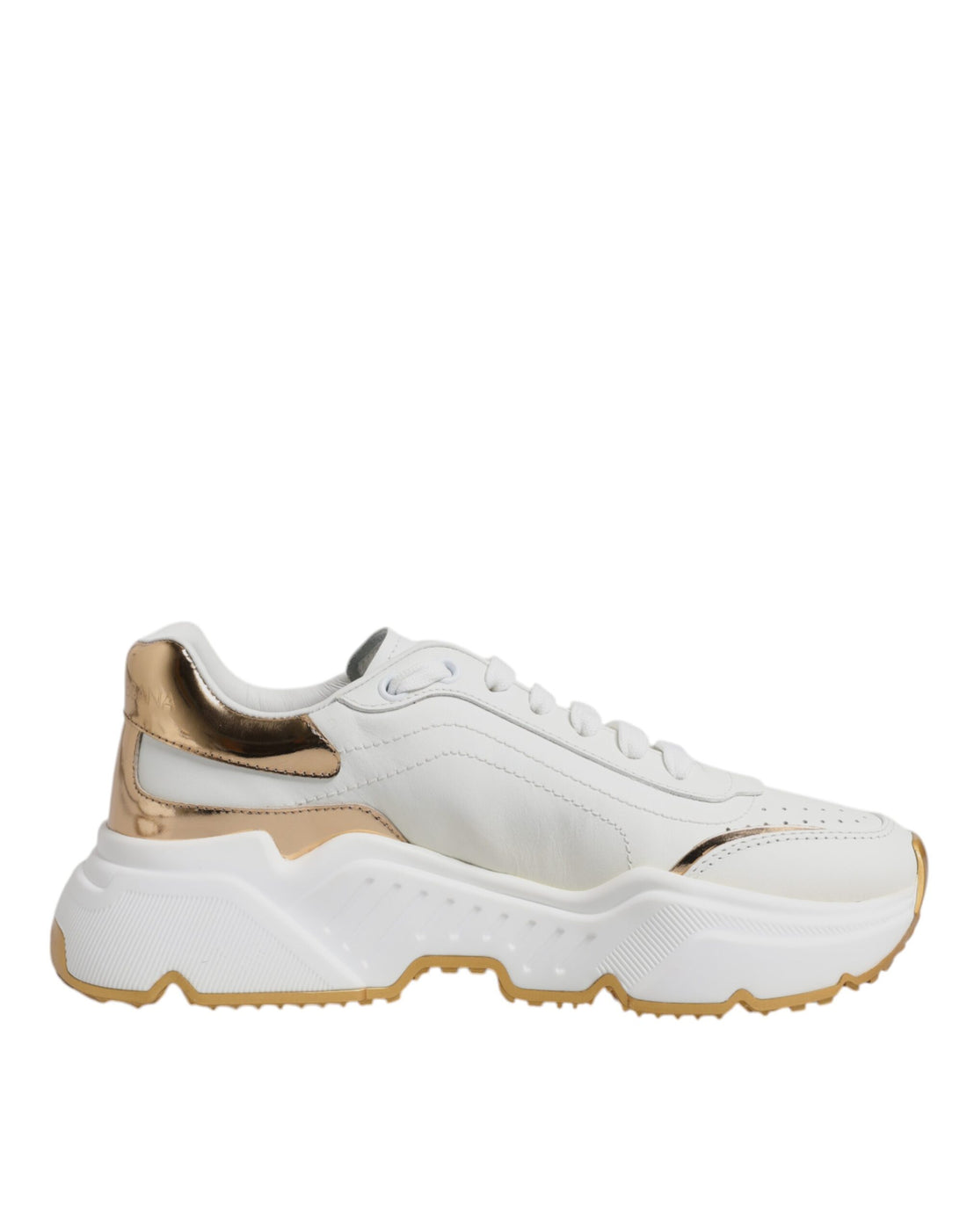 Dolce &amp; Gabbana White Gold Daymaster Low Top Sneakers Shoes