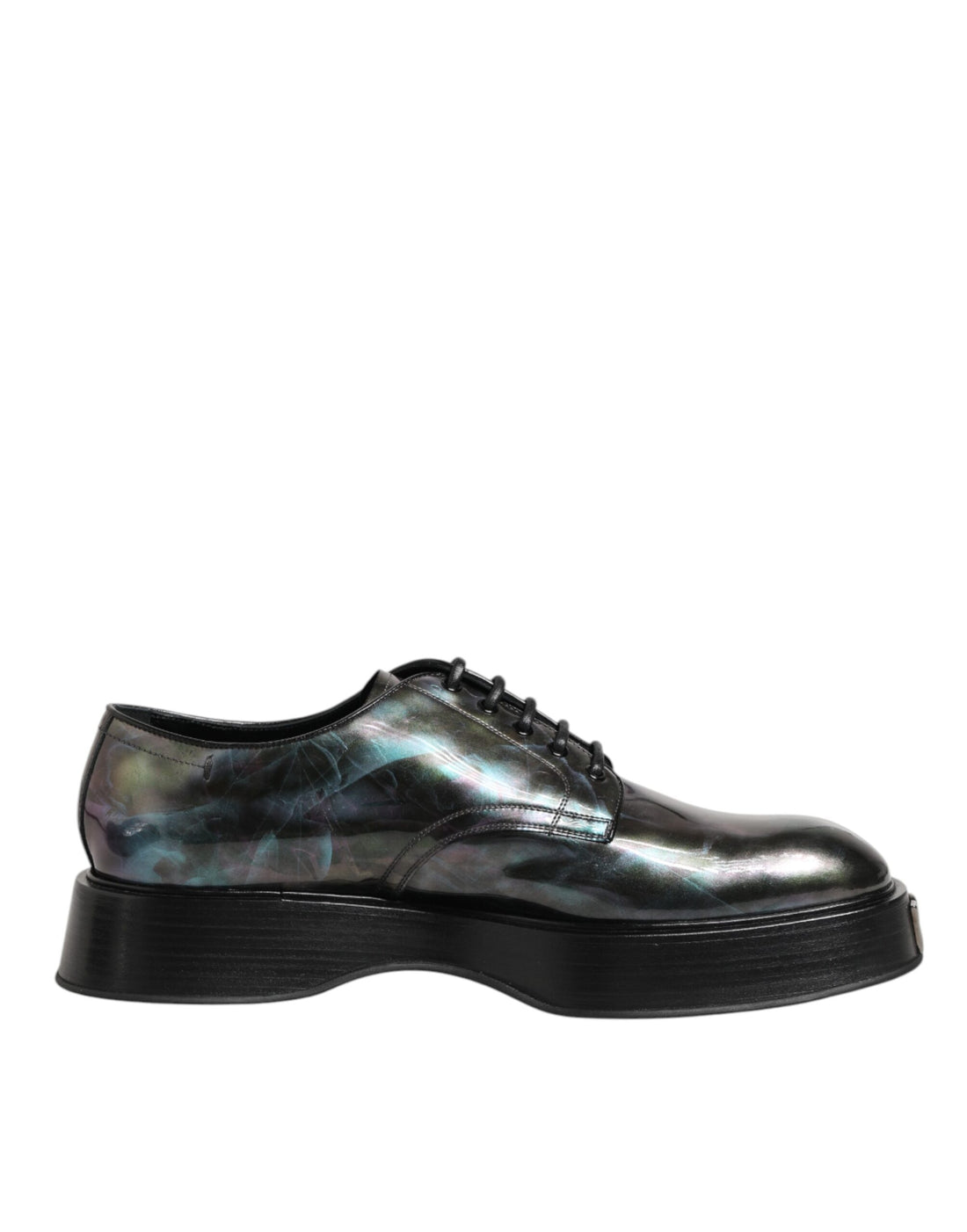 Dolce &amp; Gabbana Multicolor Leather Lace-up Men Formal Derby Shoes