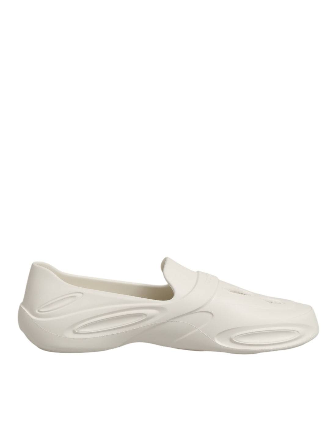 Dolce &amp; Gabbana White Rubber Slides Low Top Sneakers Shoes