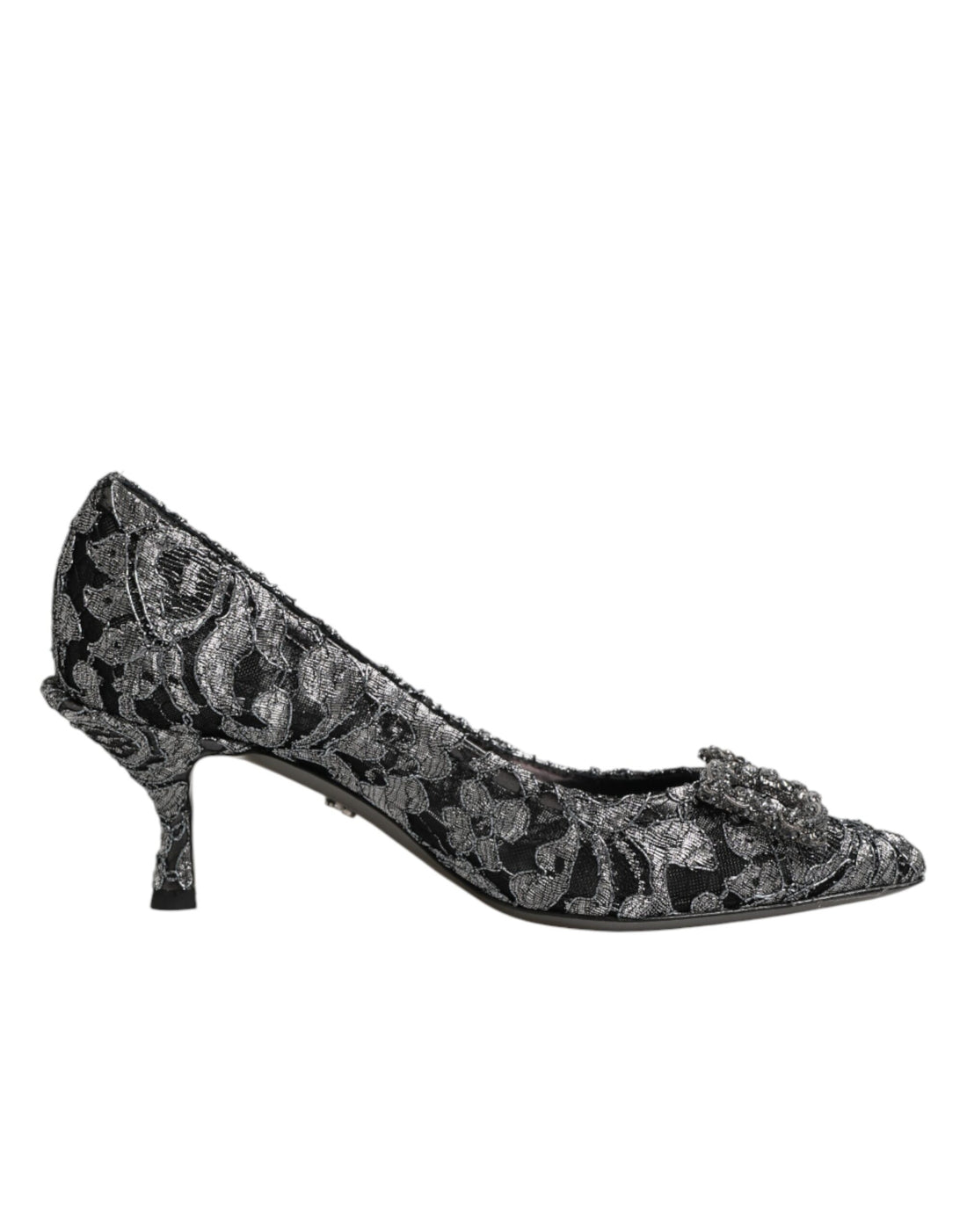 Dolce &amp; Gabbana Silver Lace DG Amore Heels Pumps Shoes