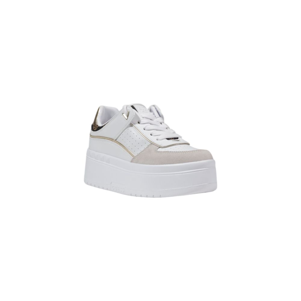 Guess White Polyethylene Platform Pumps