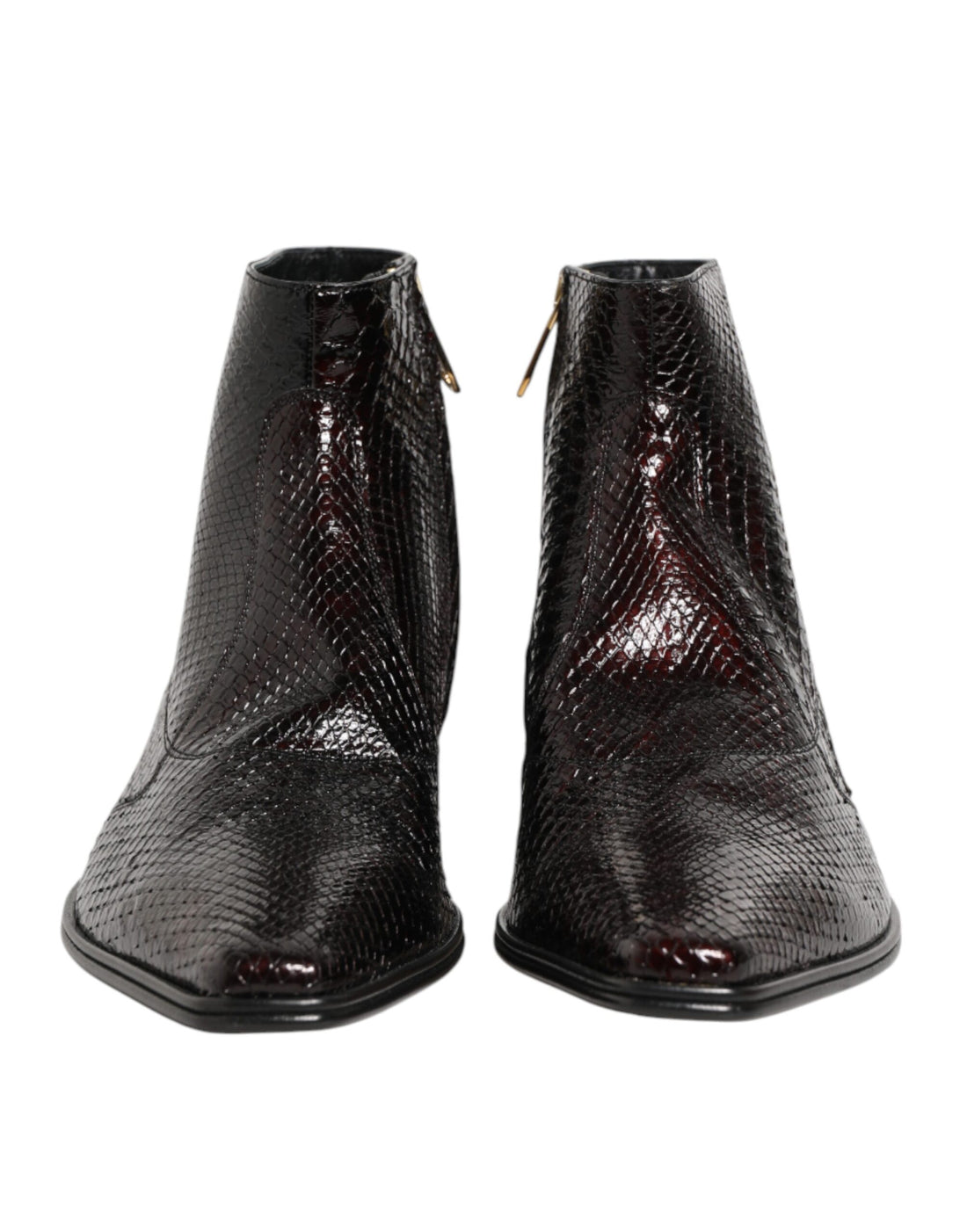 Dolce &amp; Gabbana Bordeaux Chelsea Men Short Ankle Boots Shoes