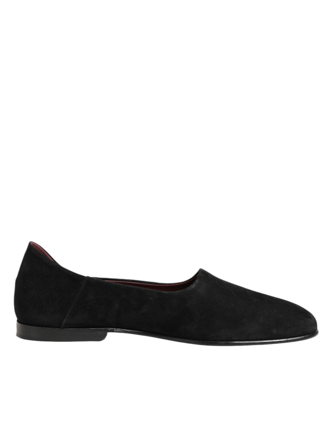 Dolce &amp; Gabbana Black Leather Suede Slip On Loafers Dress Shoes