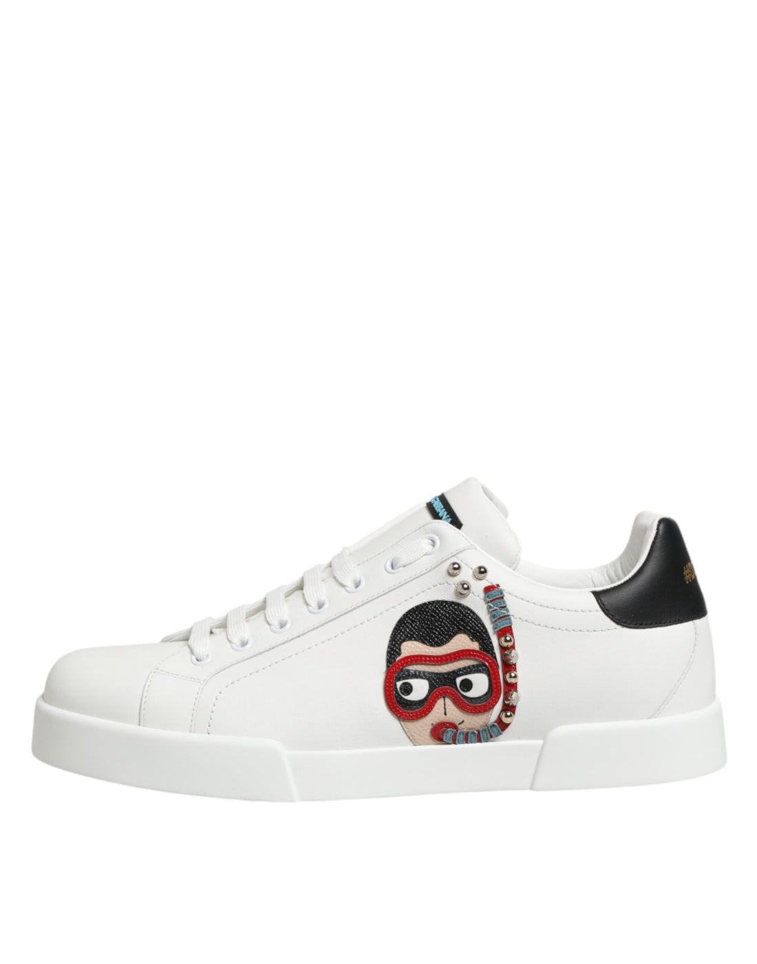 Dolce &amp; Gabbana White Leather #DGFAMILY Men Sneakers Shoes