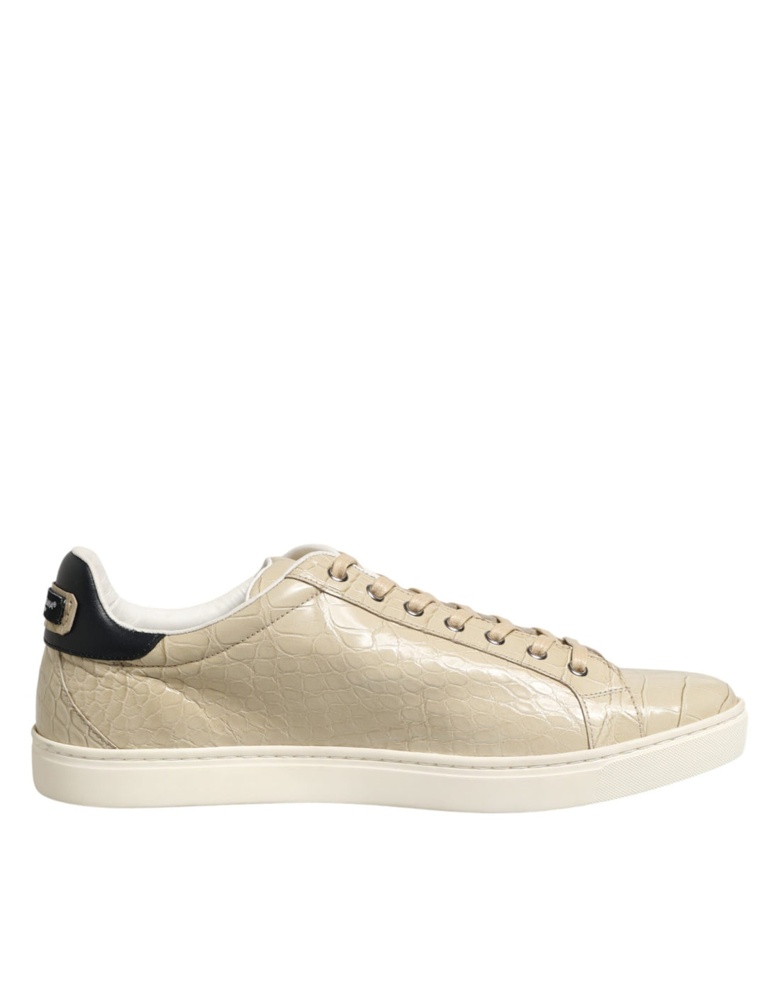 Dolce &amp; Gabbana Beige London Low Top Leather Sneakers Shoes