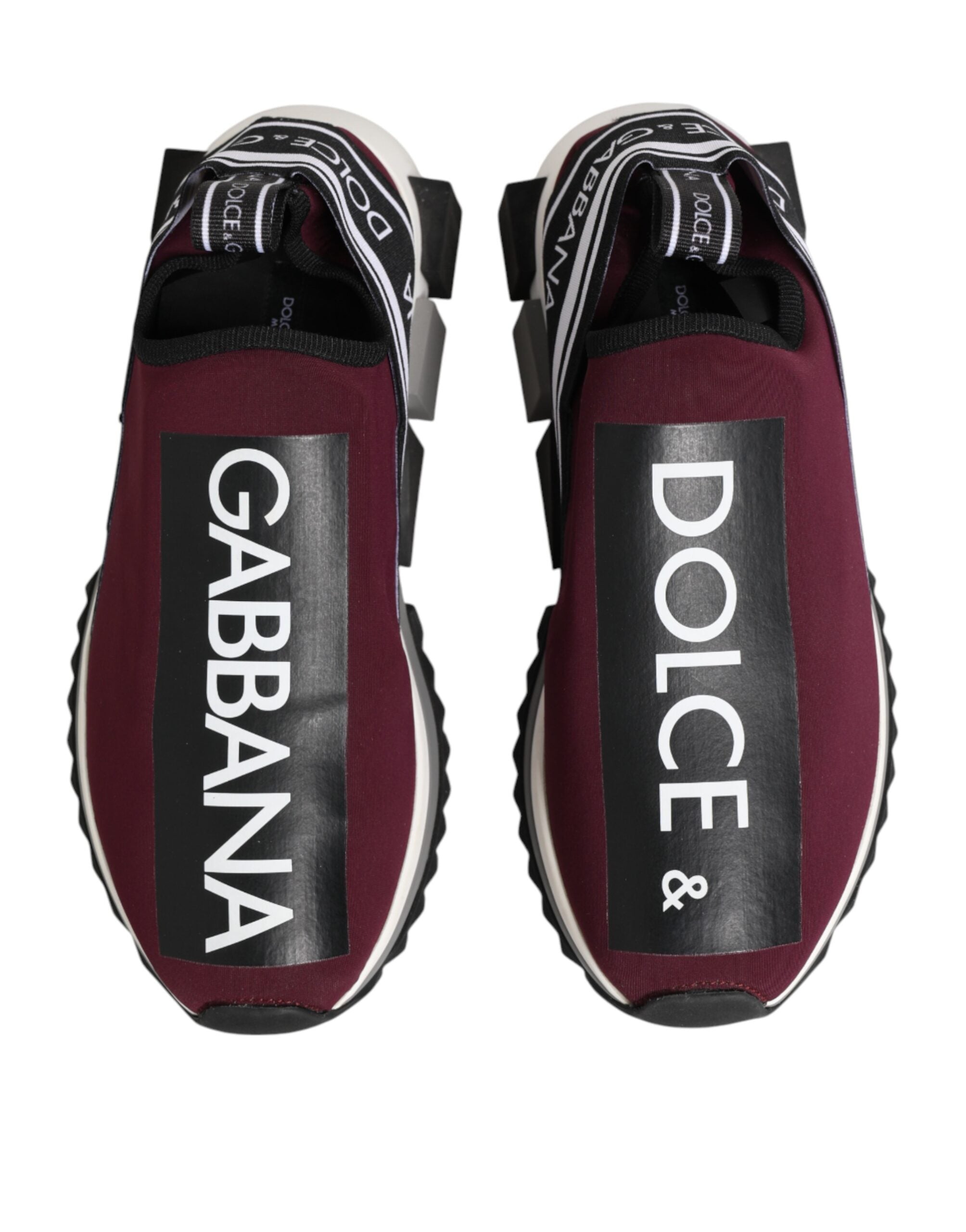 Baskets Dolce &amp; Gabbana Sorrento bordeaux à enfiler pour homme
