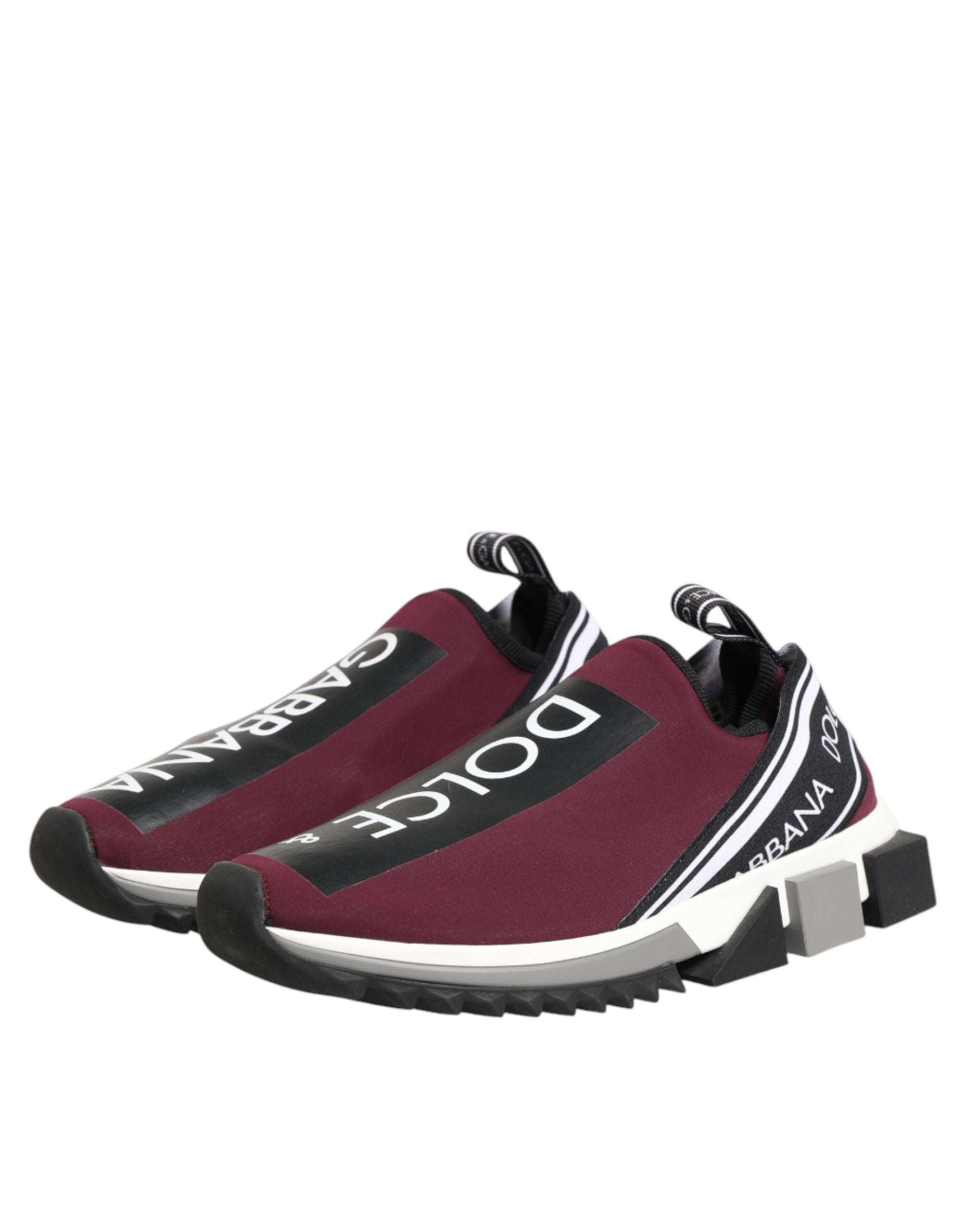 Baskets Dolce &amp; Gabbana Sorrento bordeaux à enfiler pour homme