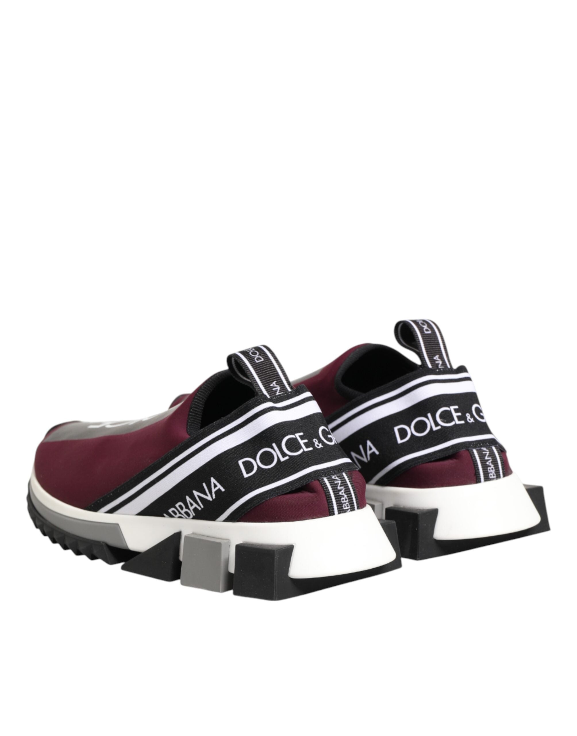 Baskets Dolce &amp; Gabbana Sorrento bordeaux à enfiler pour homme