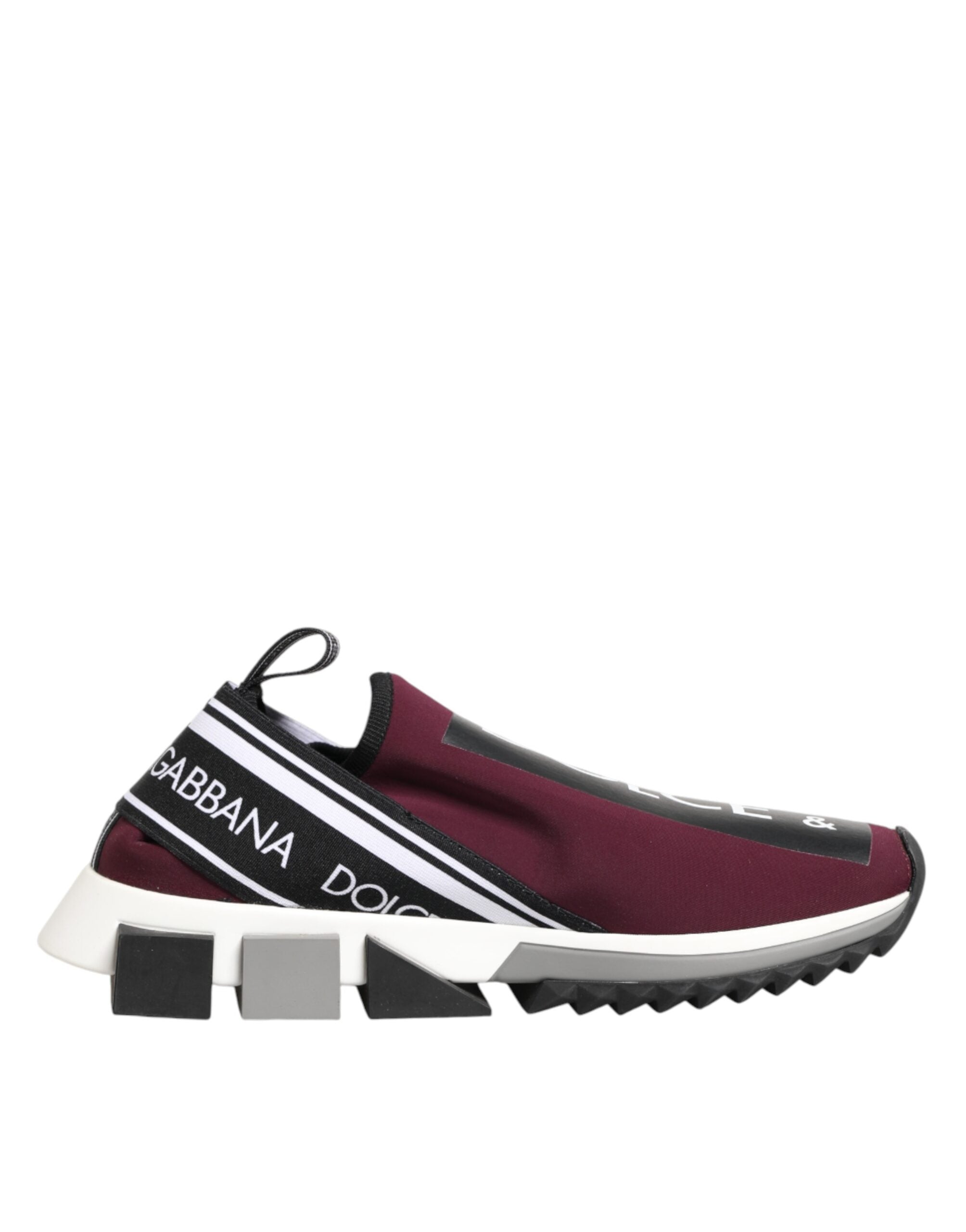 Baskets Dolce &amp; Gabbana Sorrento bordeaux à enfiler pour homme
