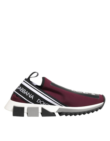 Baskets Dolce &amp; Gabbana Sorrento bordeaux à enfiler pour homme