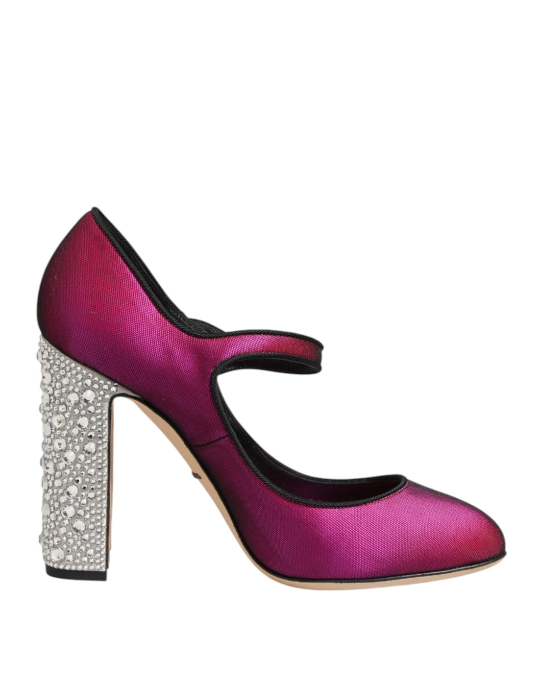 Dolce &amp; Gabbana Pink Strass Mary Janes Heels Pumps Shoes