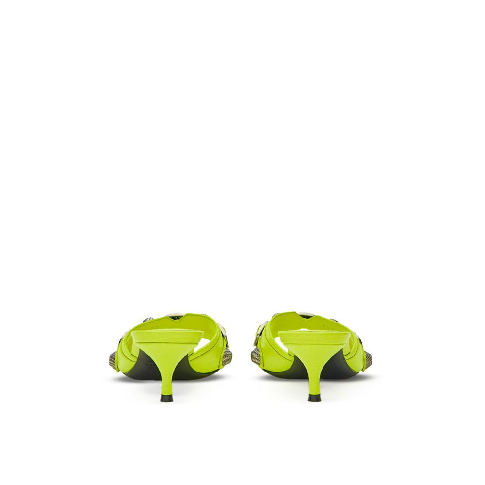 Mules en cuir jaune Balenciaga