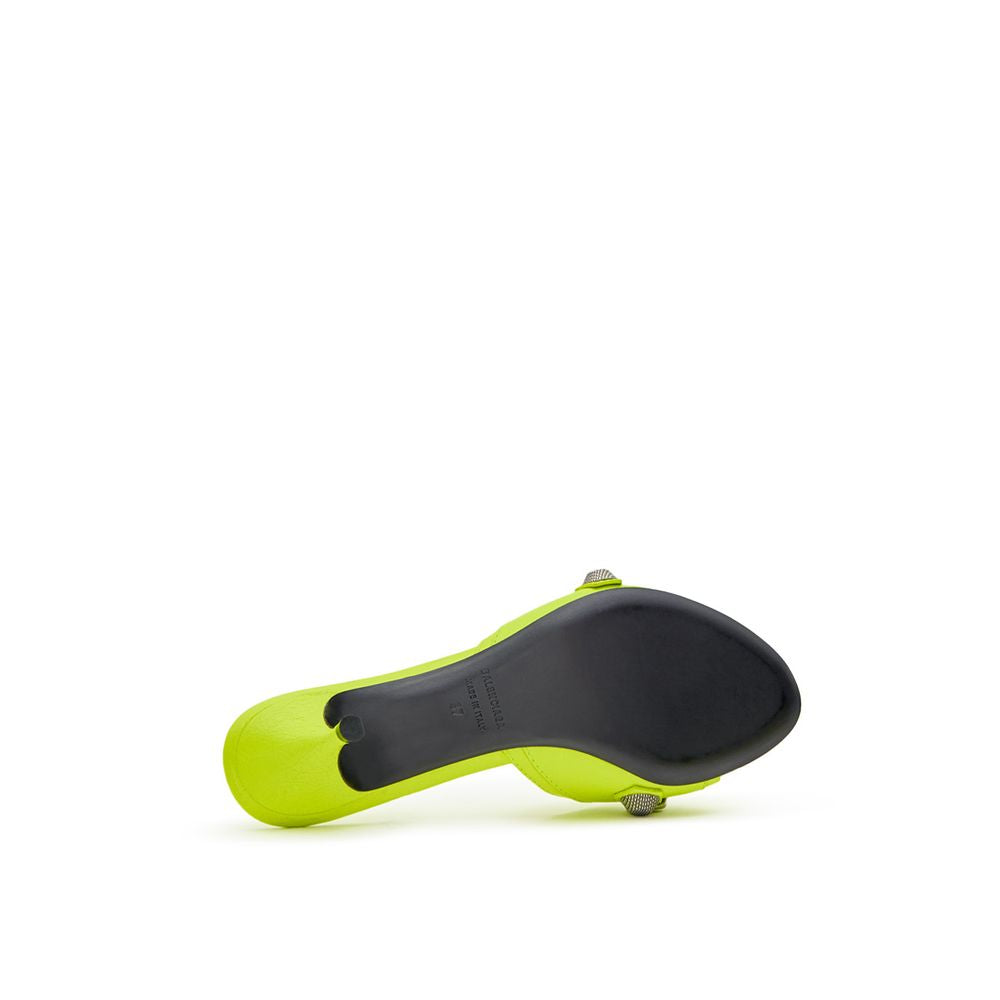 Mules en cuir jaune Balenciaga