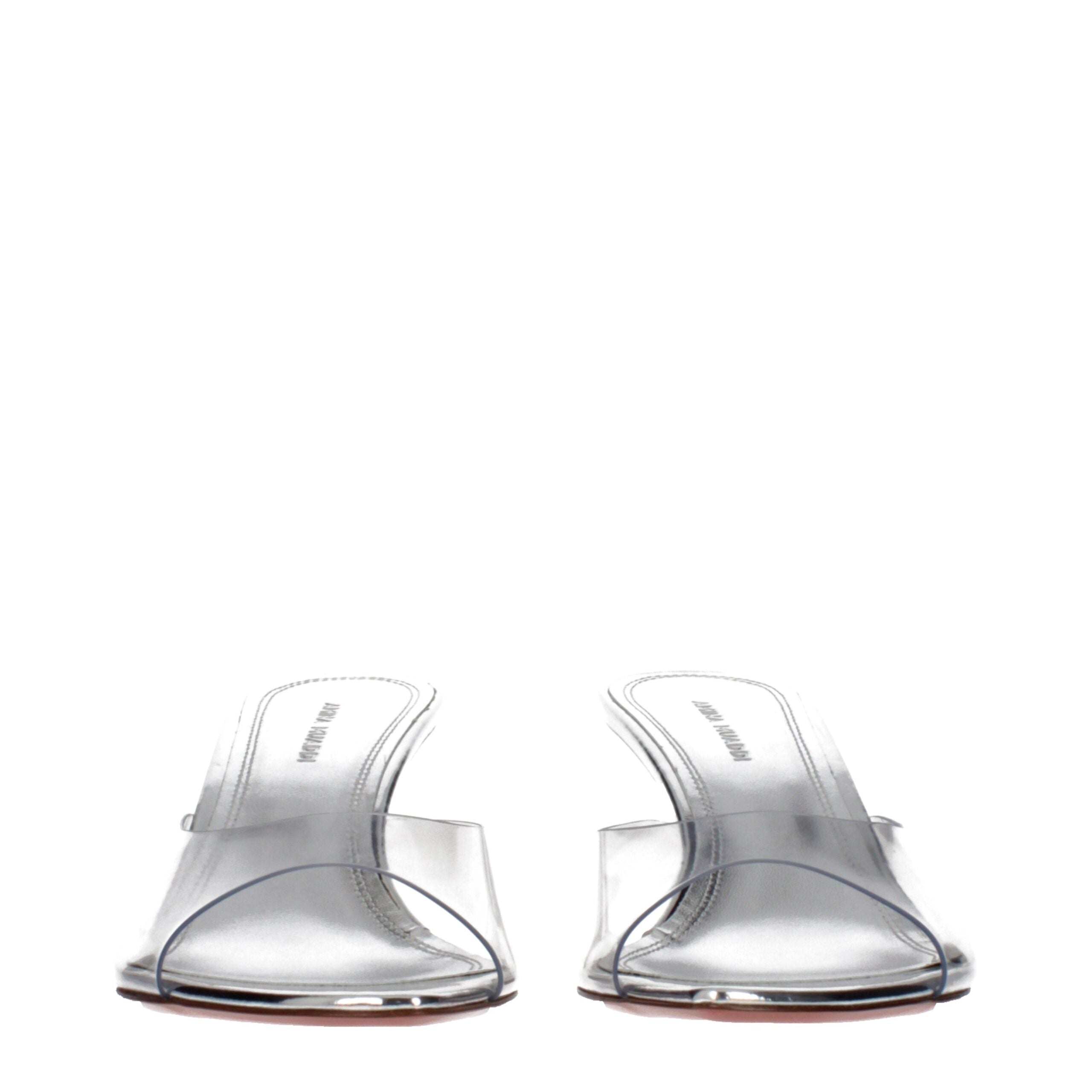 Amina Muaddi Transparent Pvc Stiletto Heel Sandals